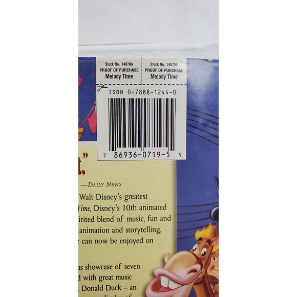 Melody Time 50th Anniversary VHS Tape - Walt Disney Masterpiece Collection - Picture 3 of 6